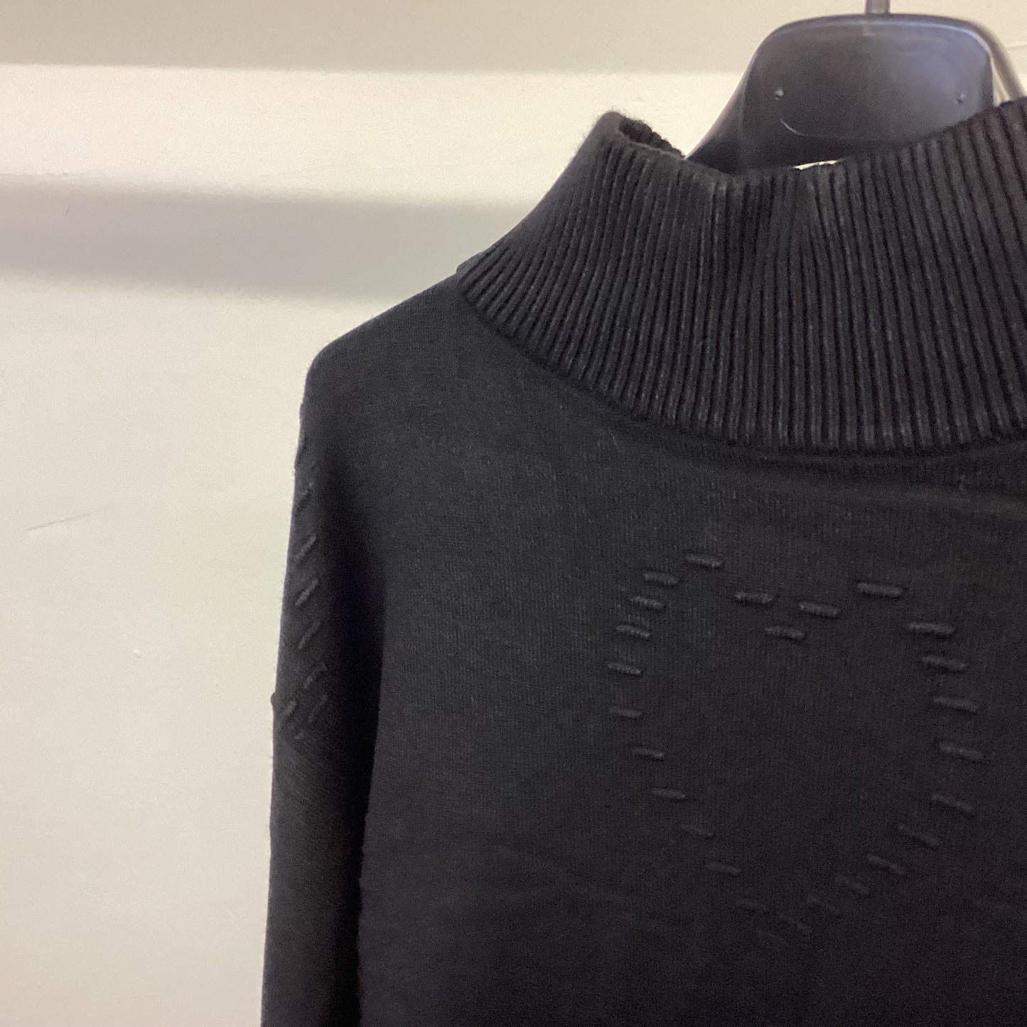 1878 - Heart Stitch Pattern High Neck Jumper