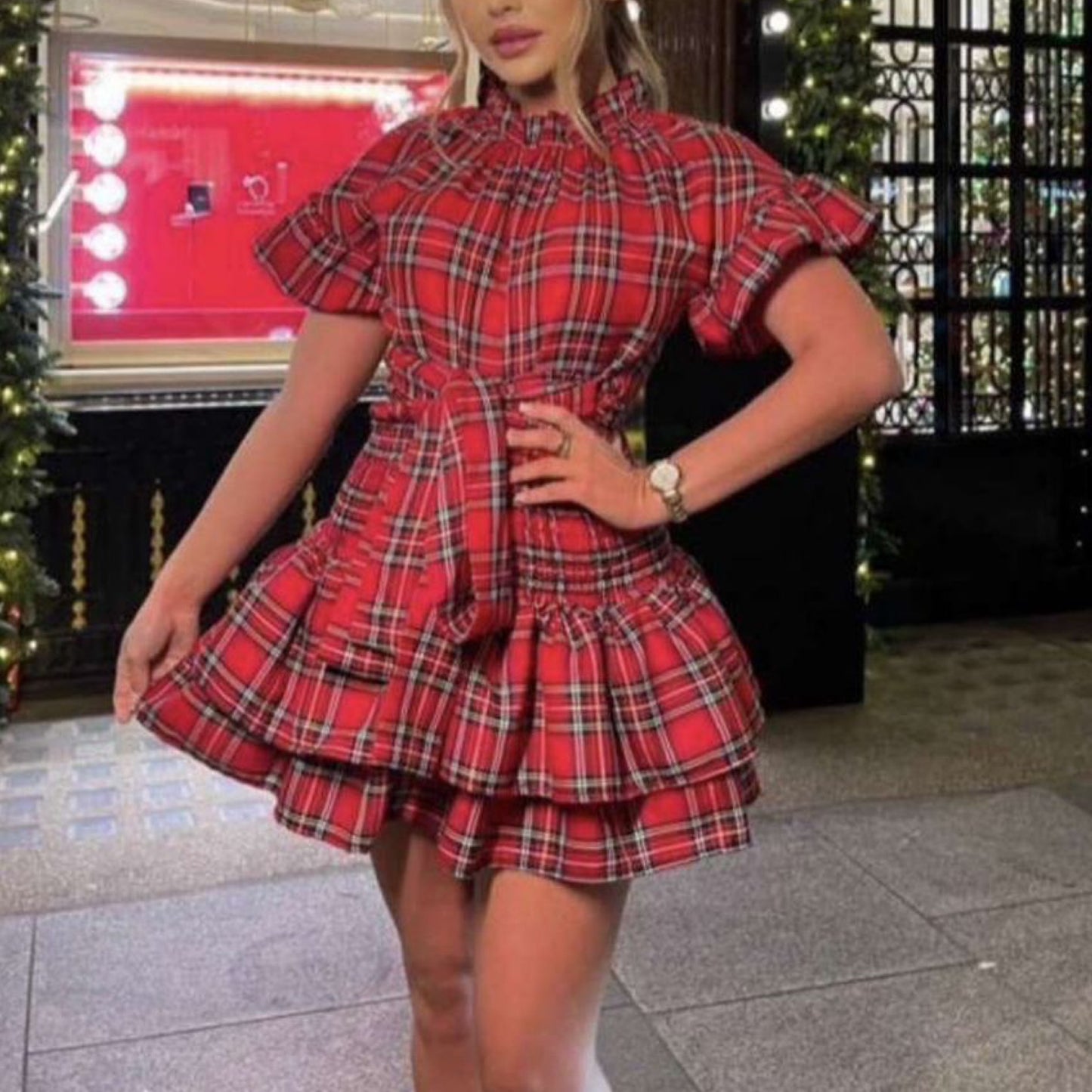 1507 - TARTAN PRINT 3PC SET