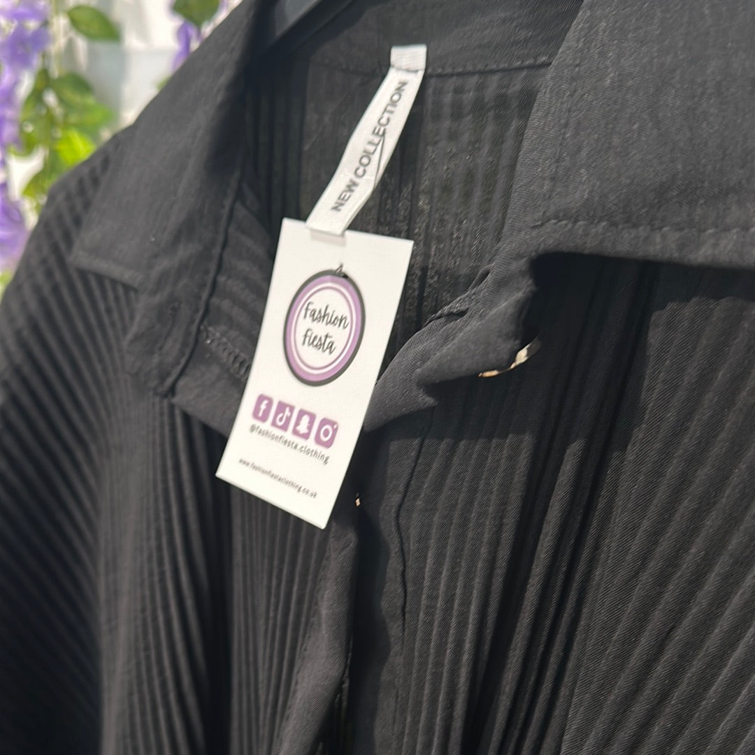 1682 - Pleated Belted Playsuit