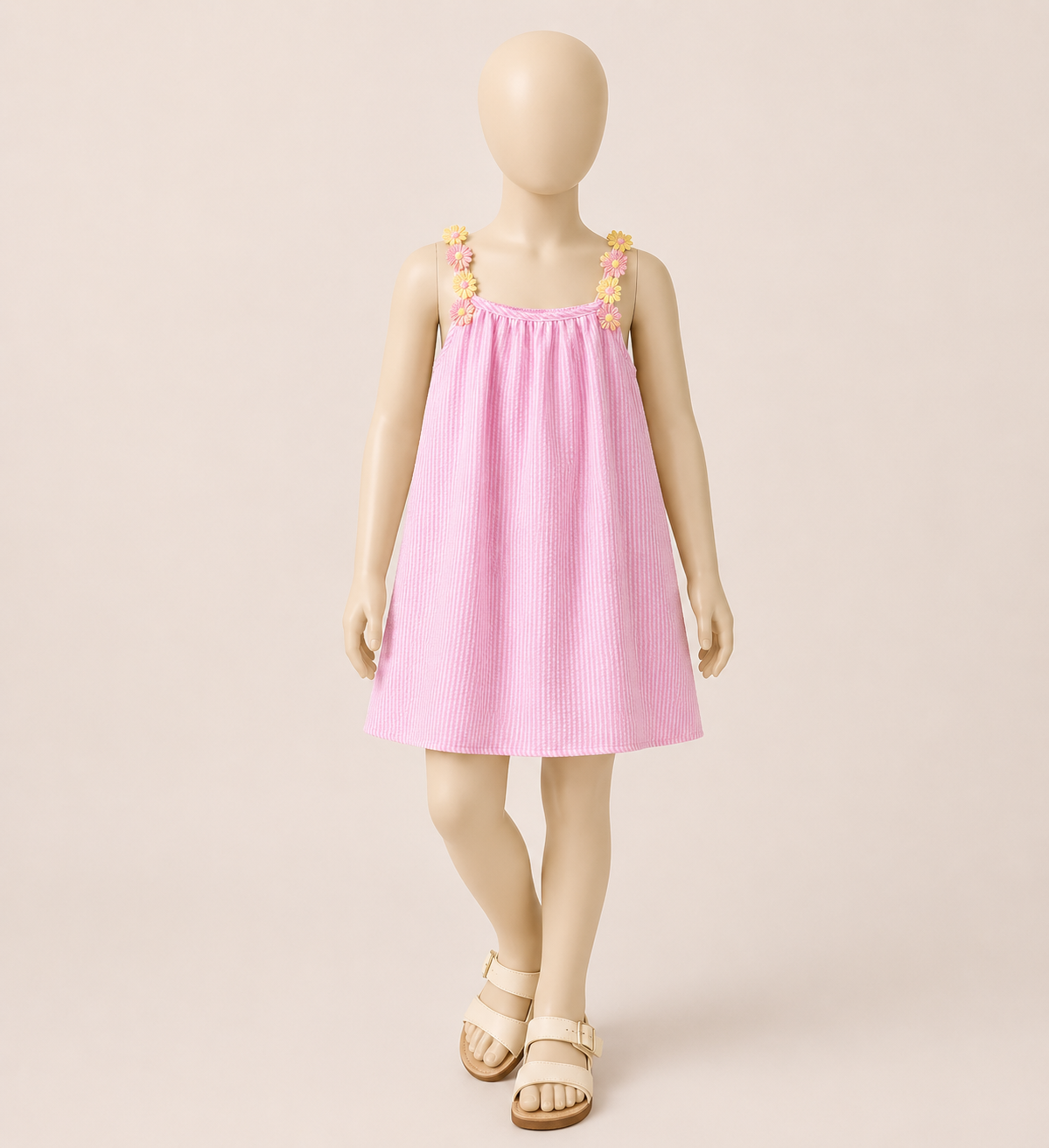PRE ORDER - Pink Daisy Strap Dress