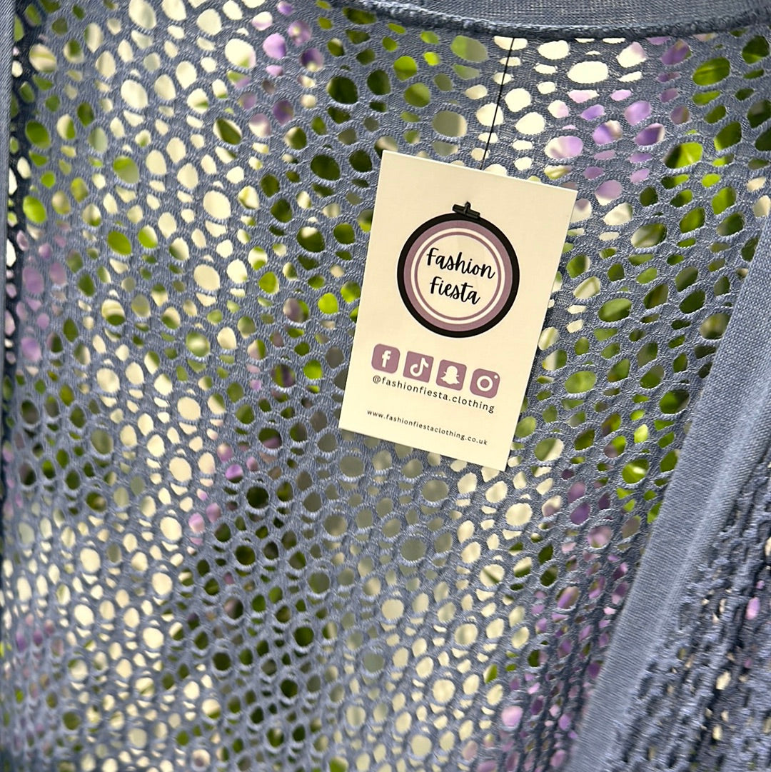1679 - Lightweight Fishnet Cardigan