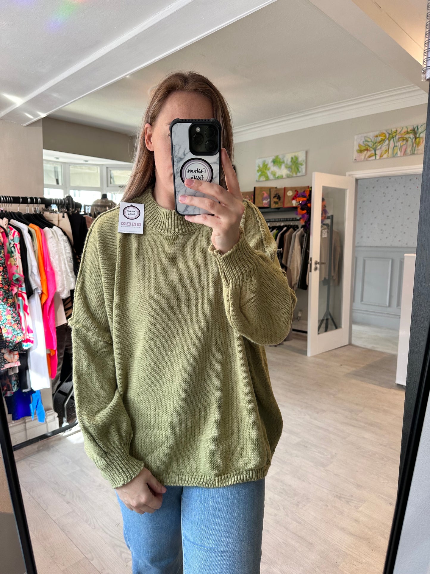 1413 - PUFF SLEEVE KNITTED JUMPER