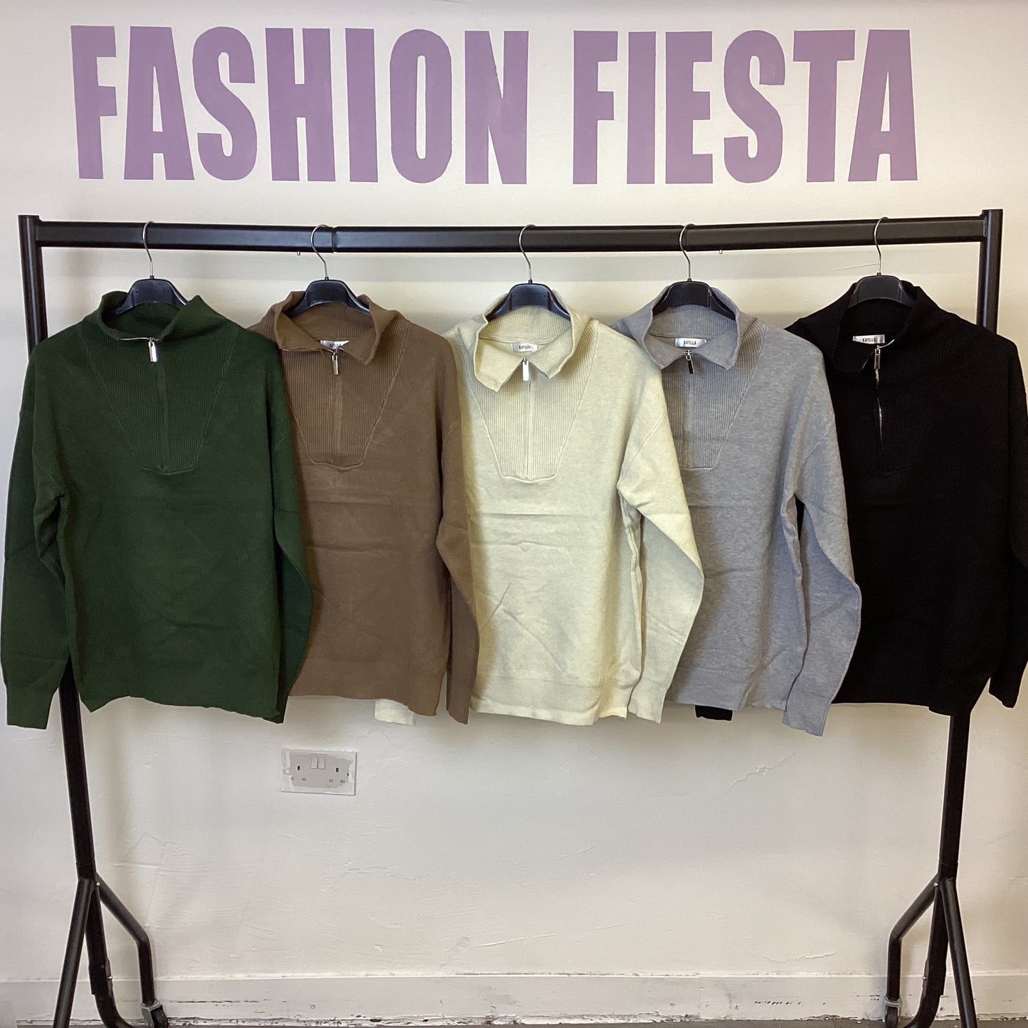 1865 - 3/4 Zip Soft Touch Sweater