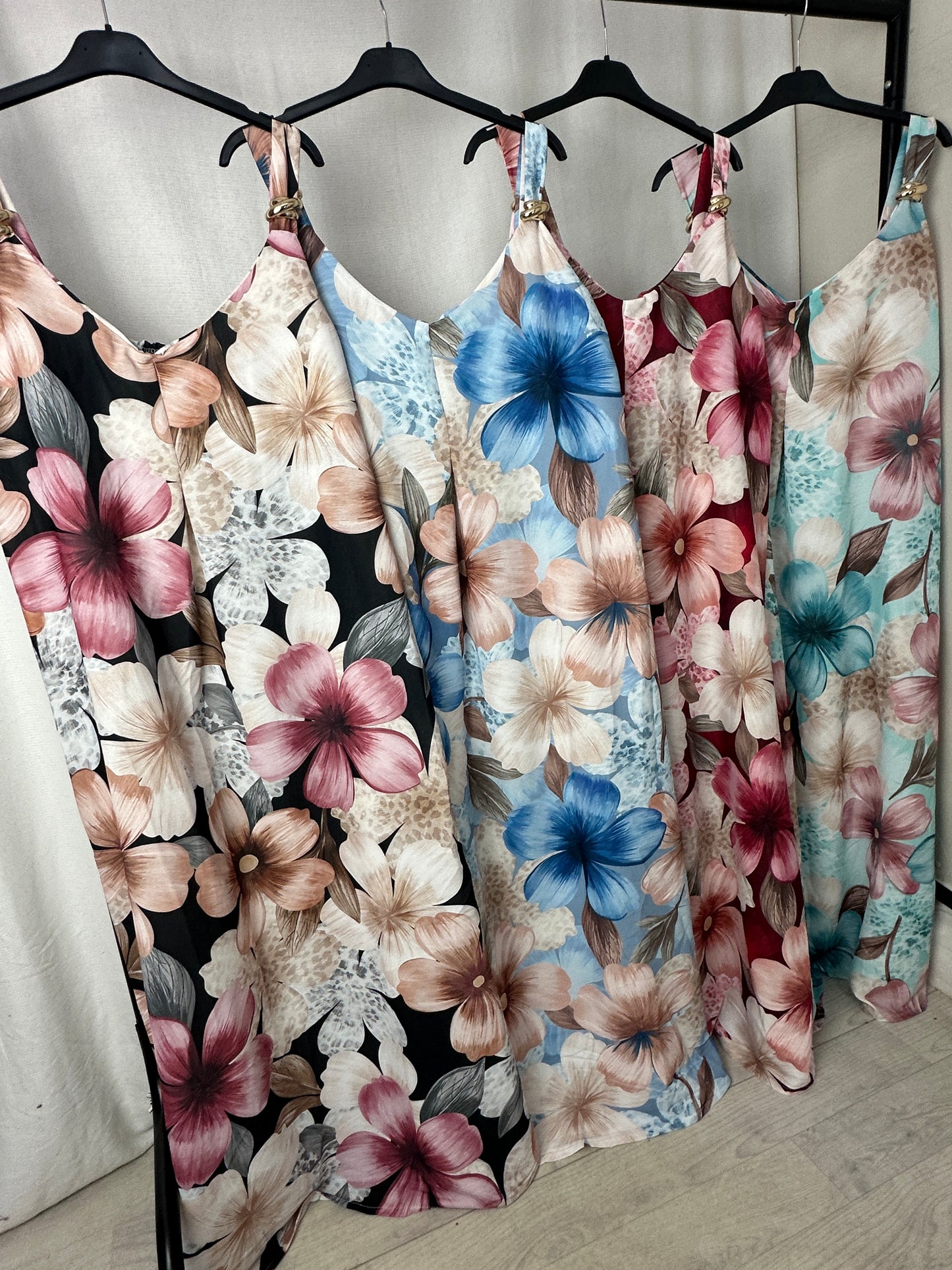 Bloom Floral Ring-Strap Swing Dress