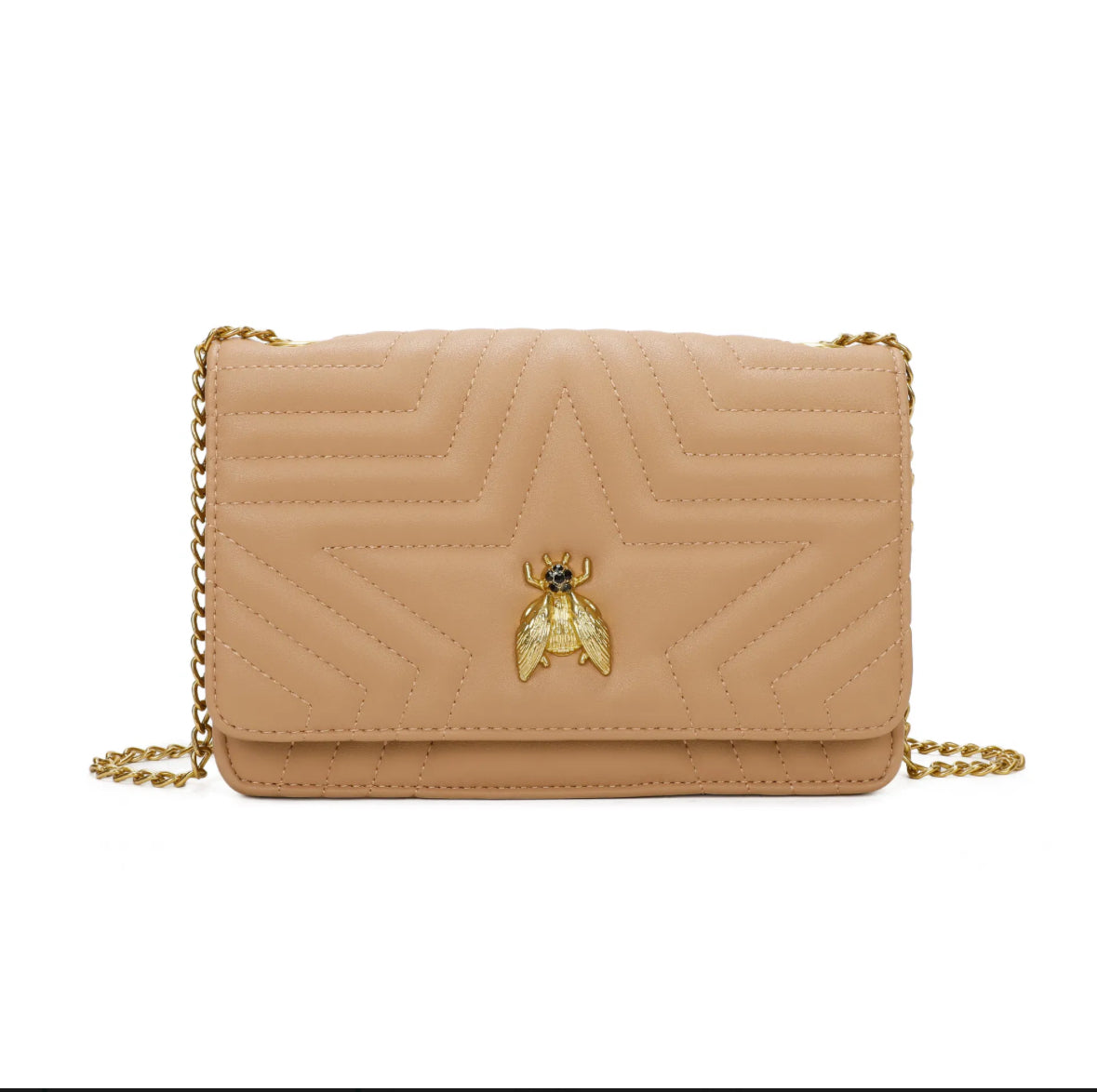 A071 - Bee Detail Star Quilted Bag