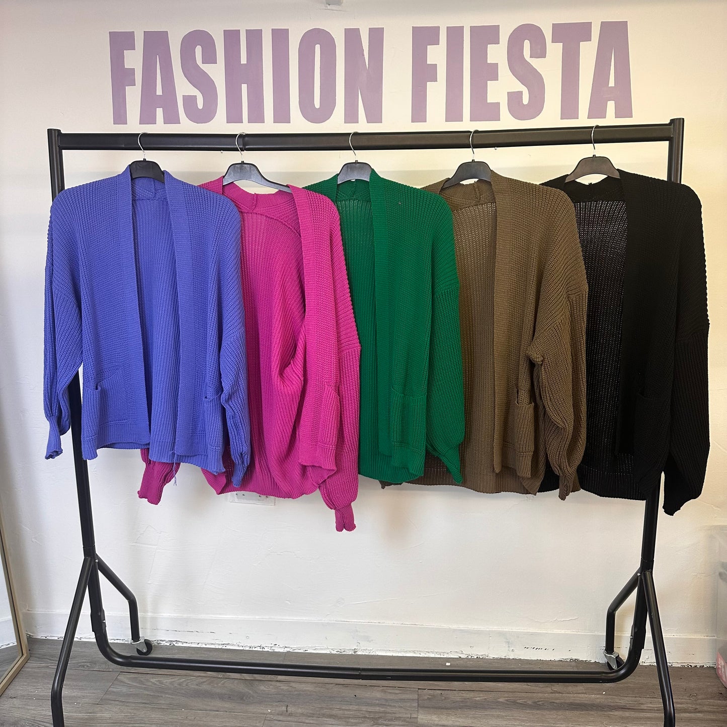 1374 - SHORT BALLOON SLEEVE CARDIGAN (11 COLOURS)