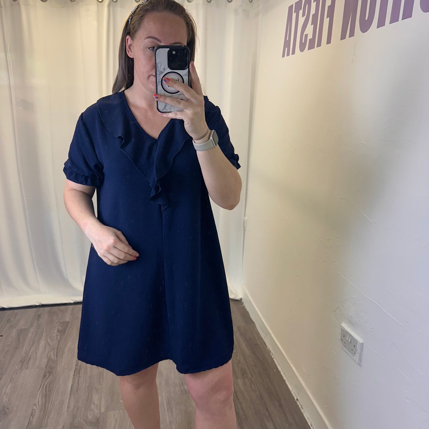 1721 - Frill Front Ruffle Dress