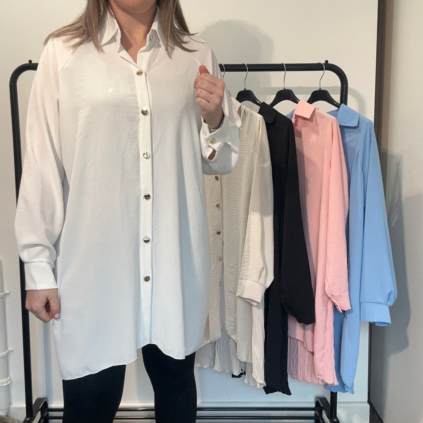 1529 - CRINKLE BACK LONG SLEEVE