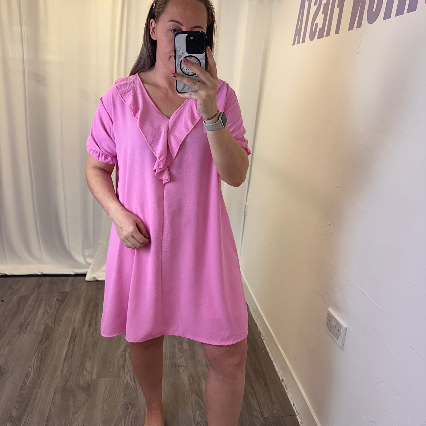 1721 - Frill Front Ruffle Dress