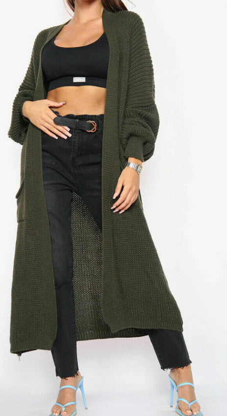 1035 - Balloon Sleeve Cardigan (12 COLOURS)