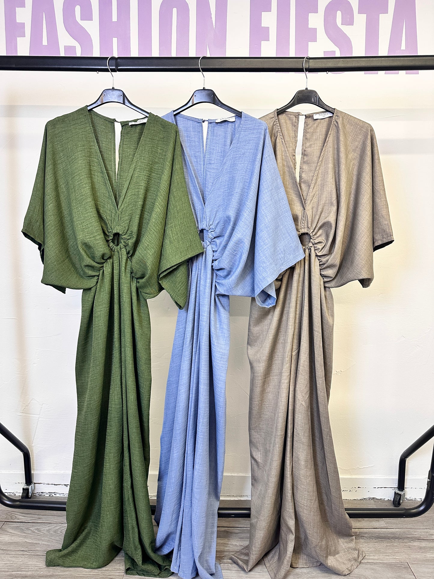 1958 - V Neck Hoop Wide Leg Jumpsuit