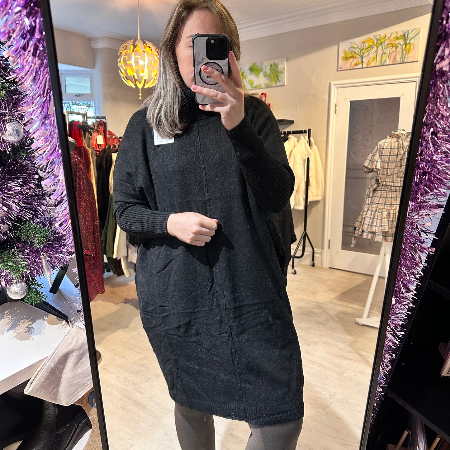 1511 - RIBBED SLEEVE CHUNKY HIGH NECK JUMPER