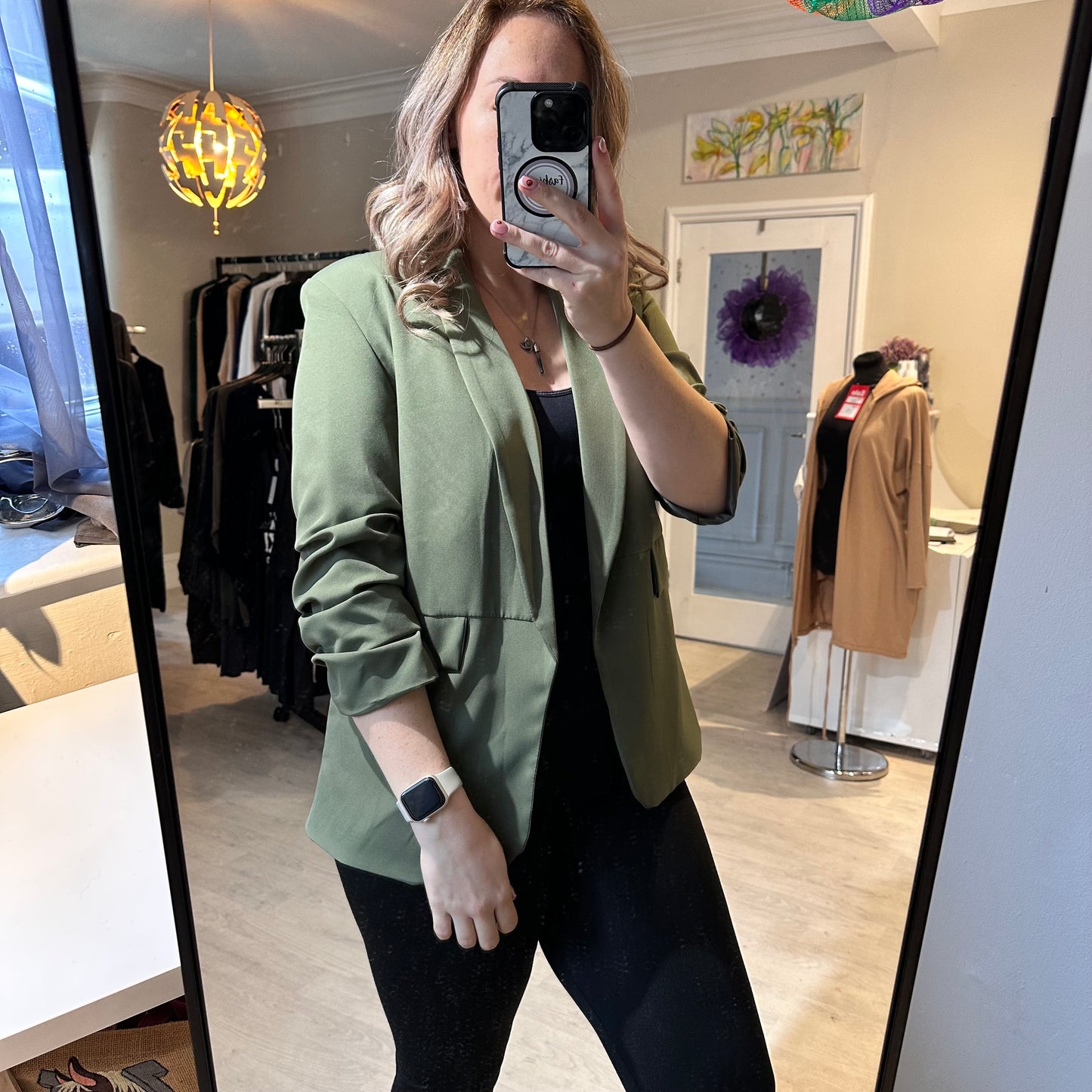 1171 - RUCHED SLEEVE BLAZER