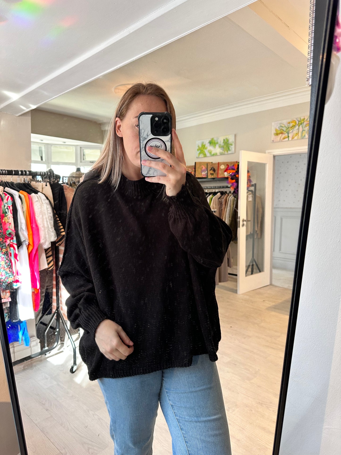 1413 - PUFF SLEEVE KNITTED JUMPER