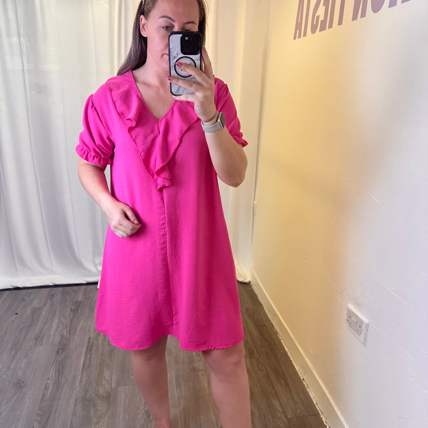 1721 - Frill Front Ruffle Dress