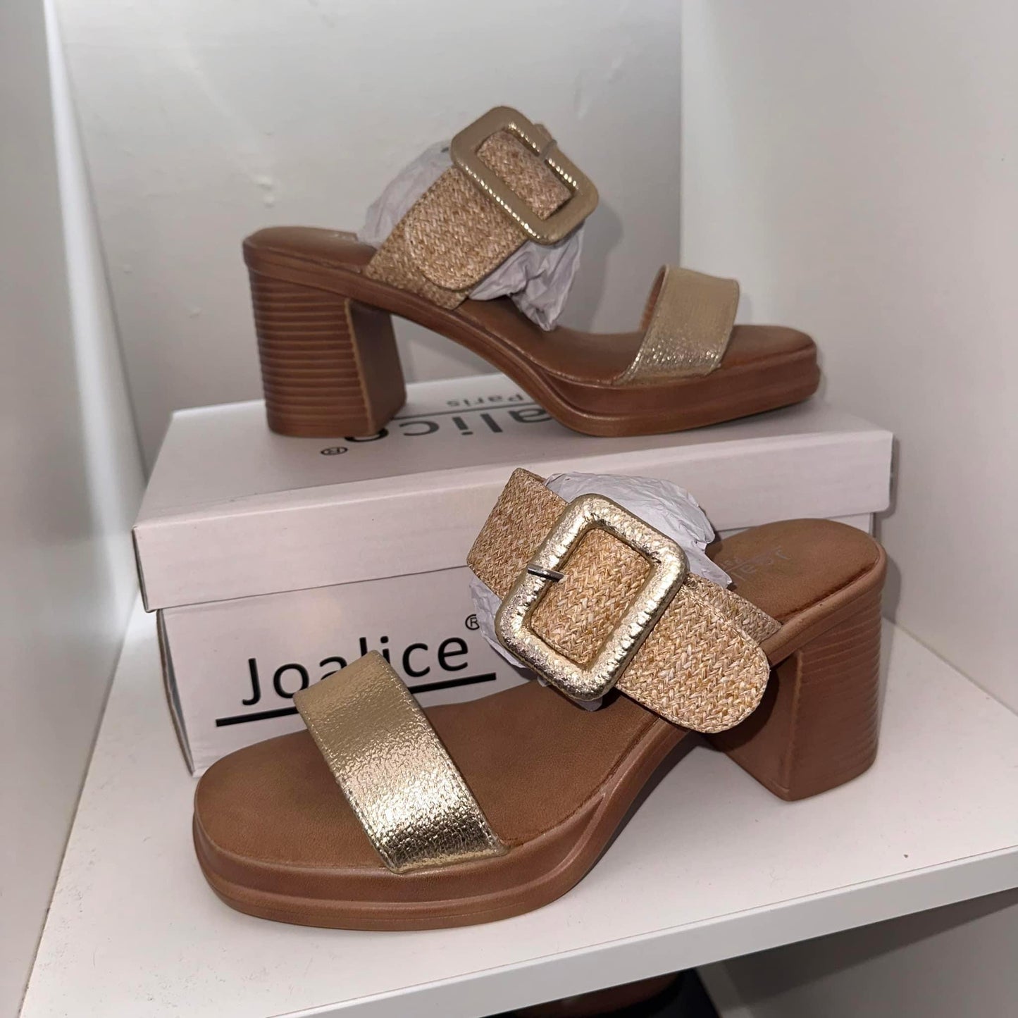 S1011 - Chunky Thick Strap Heel
