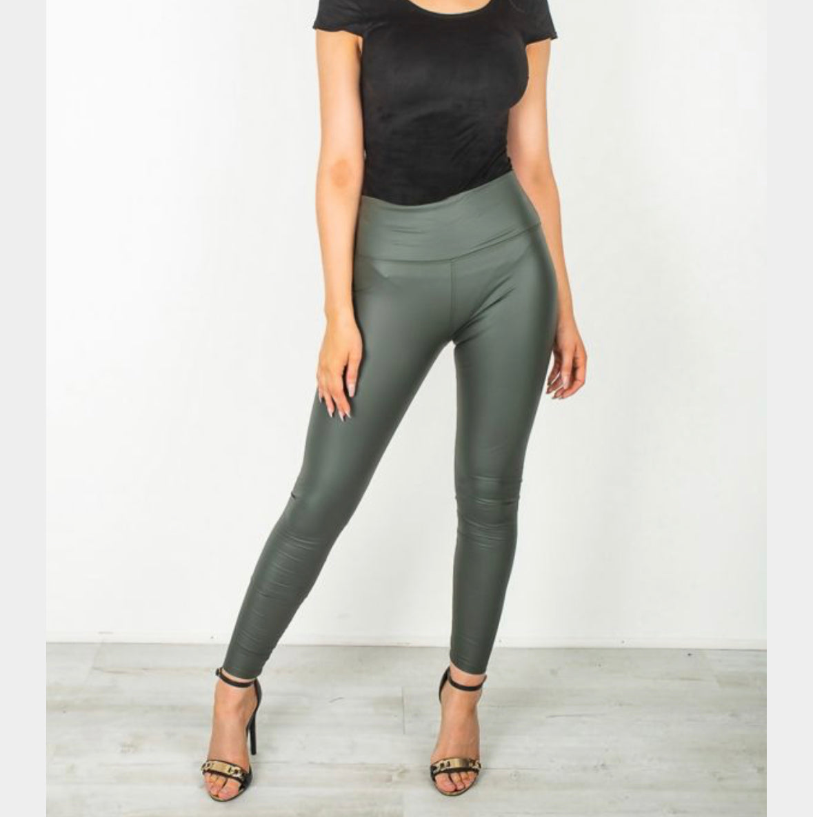 1033 - Leather Look Leggings