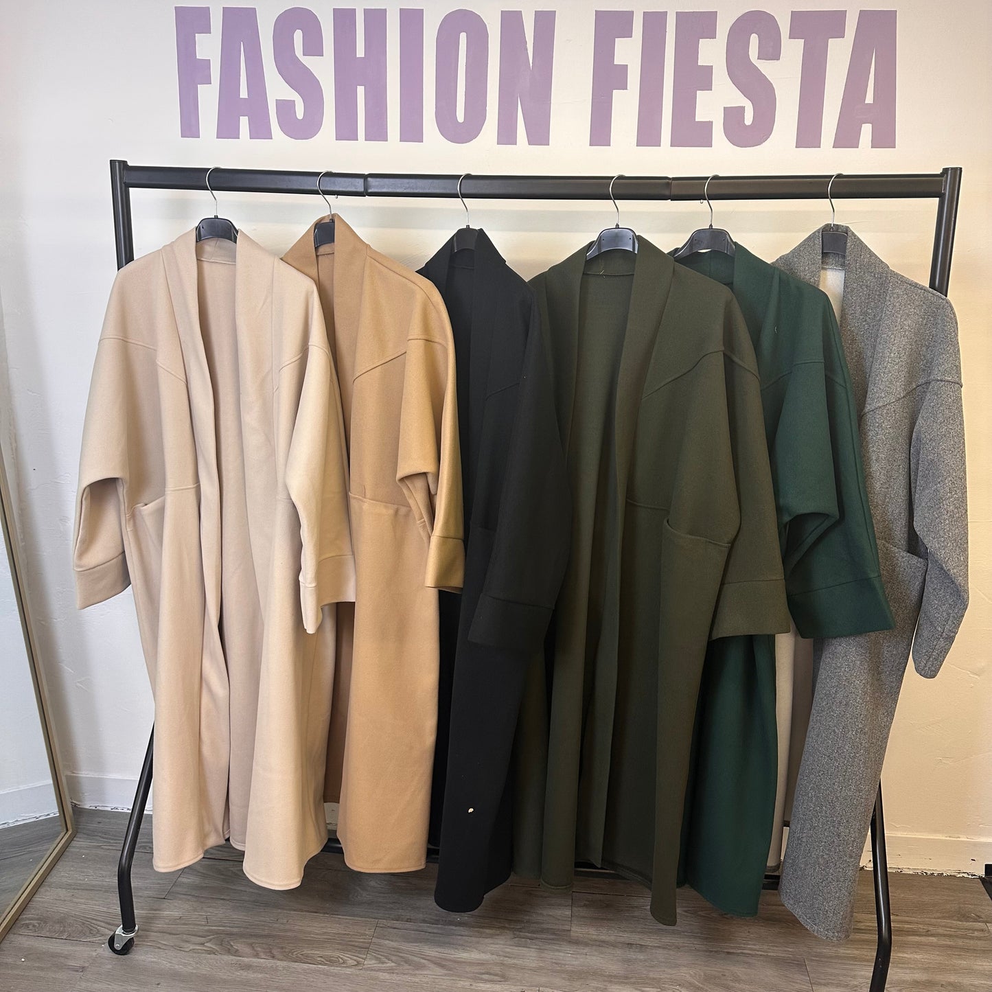 1838 - Longline Coat with pockets