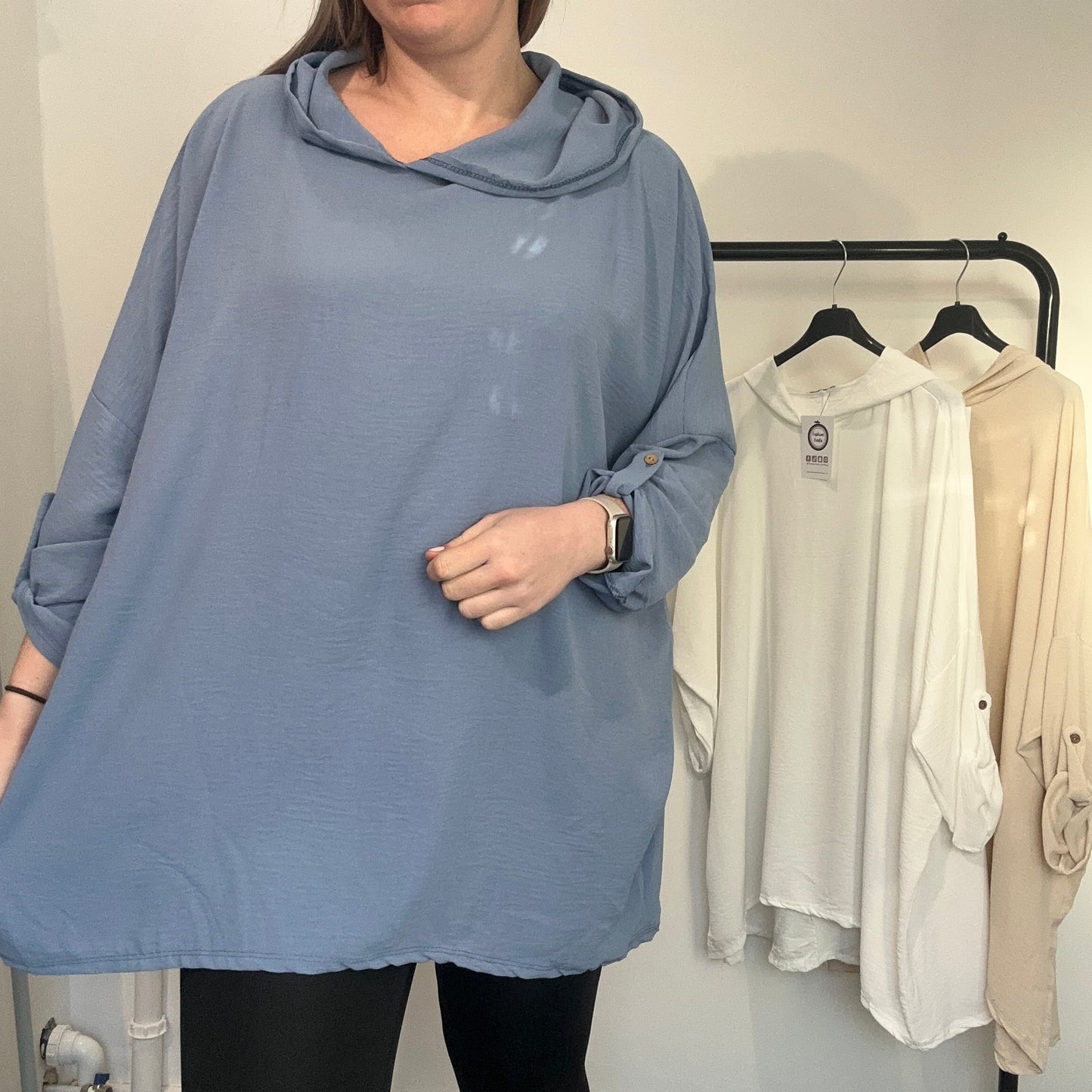1531 - HOODED 3/4 SLEEVE LIGHTWEIGHT JUMPER