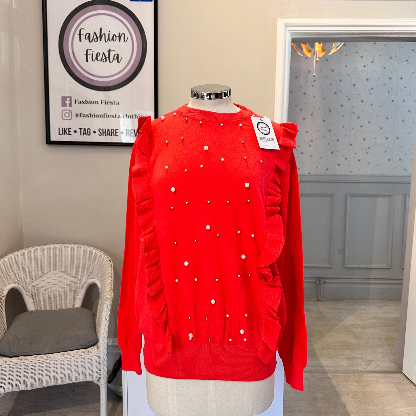 1491 - PEARL FRILL JUMPER