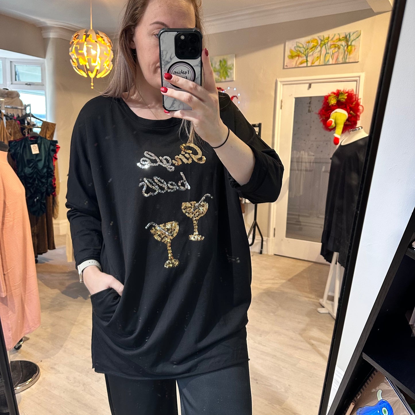 1480 - GINGLE BELLS SEQUIN TOP