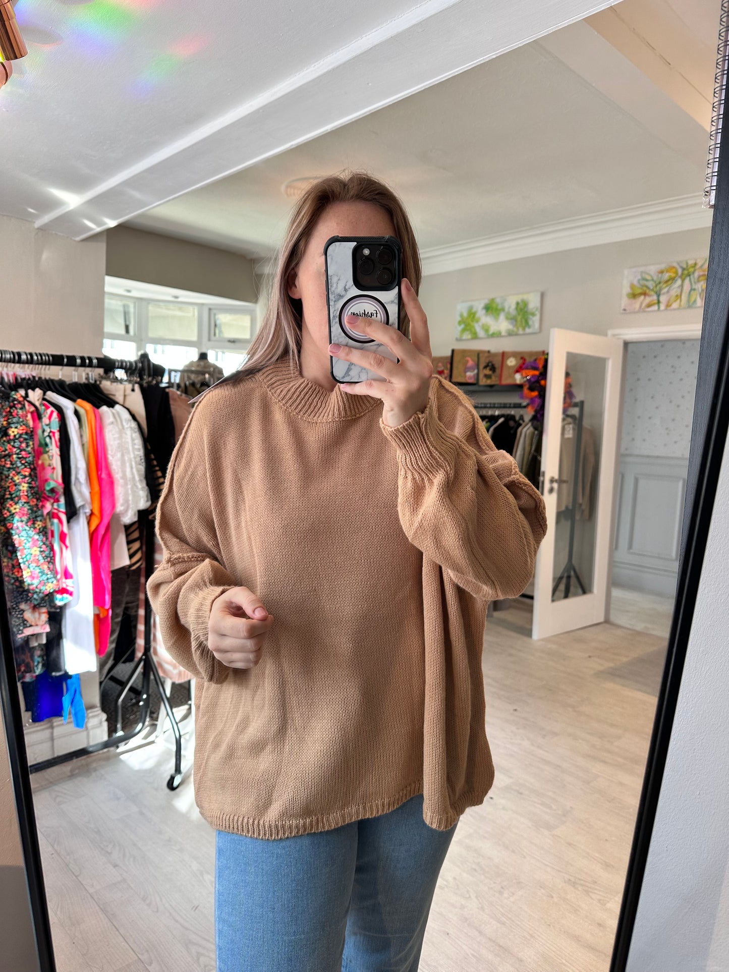 1413 - PUFF SLEEVE KNITTED JUMPER
