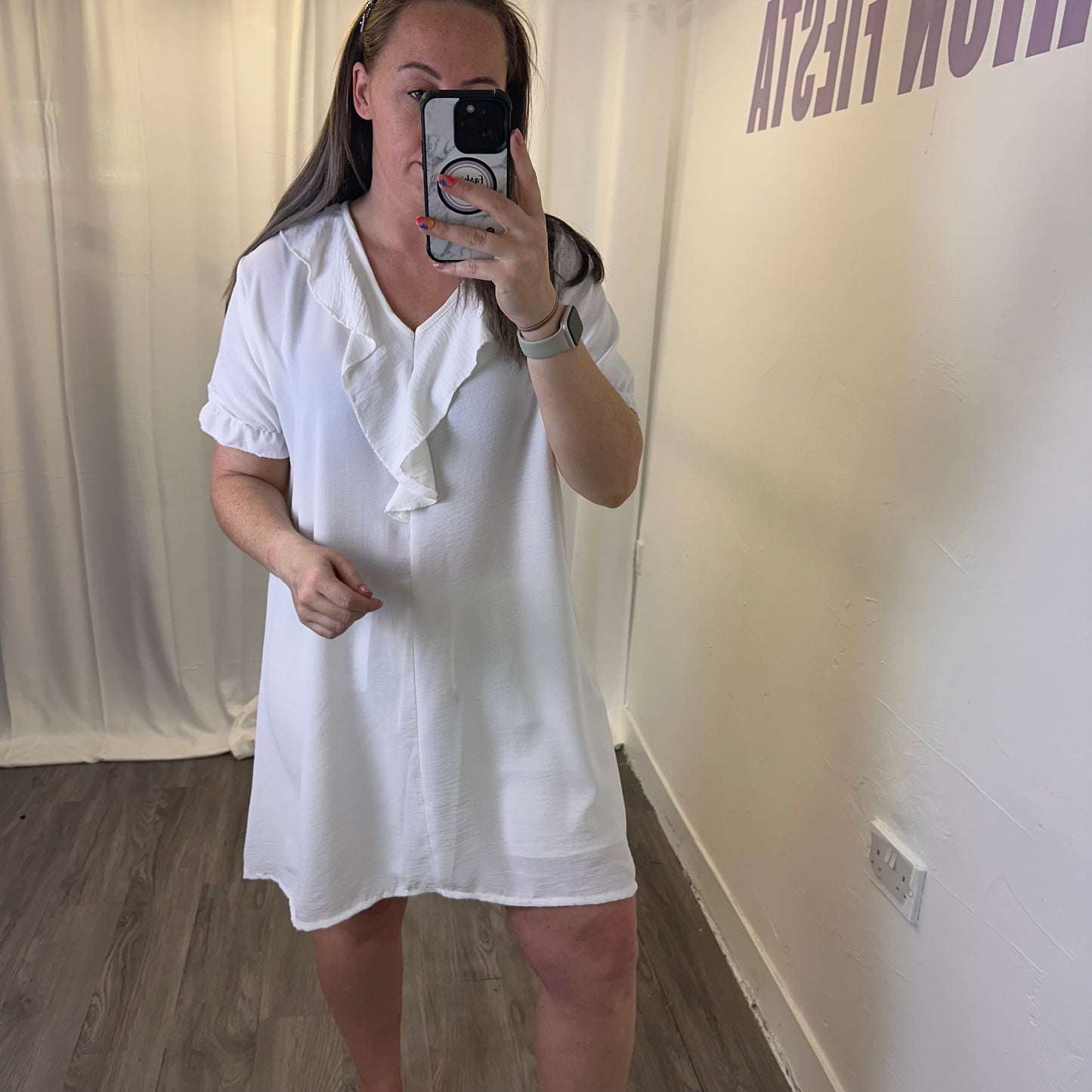 1721 - Frill Front Ruffle Dress