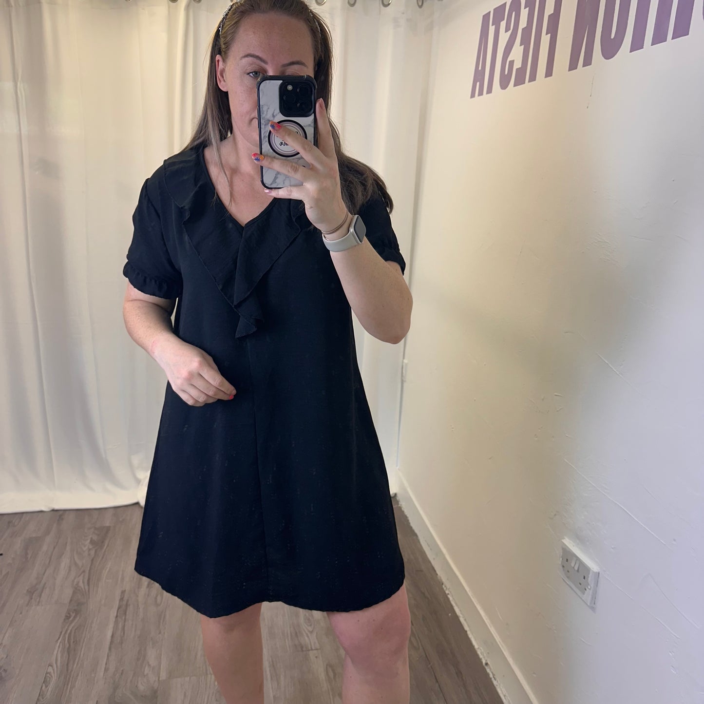 1721 - Frill Front Ruffle Dress