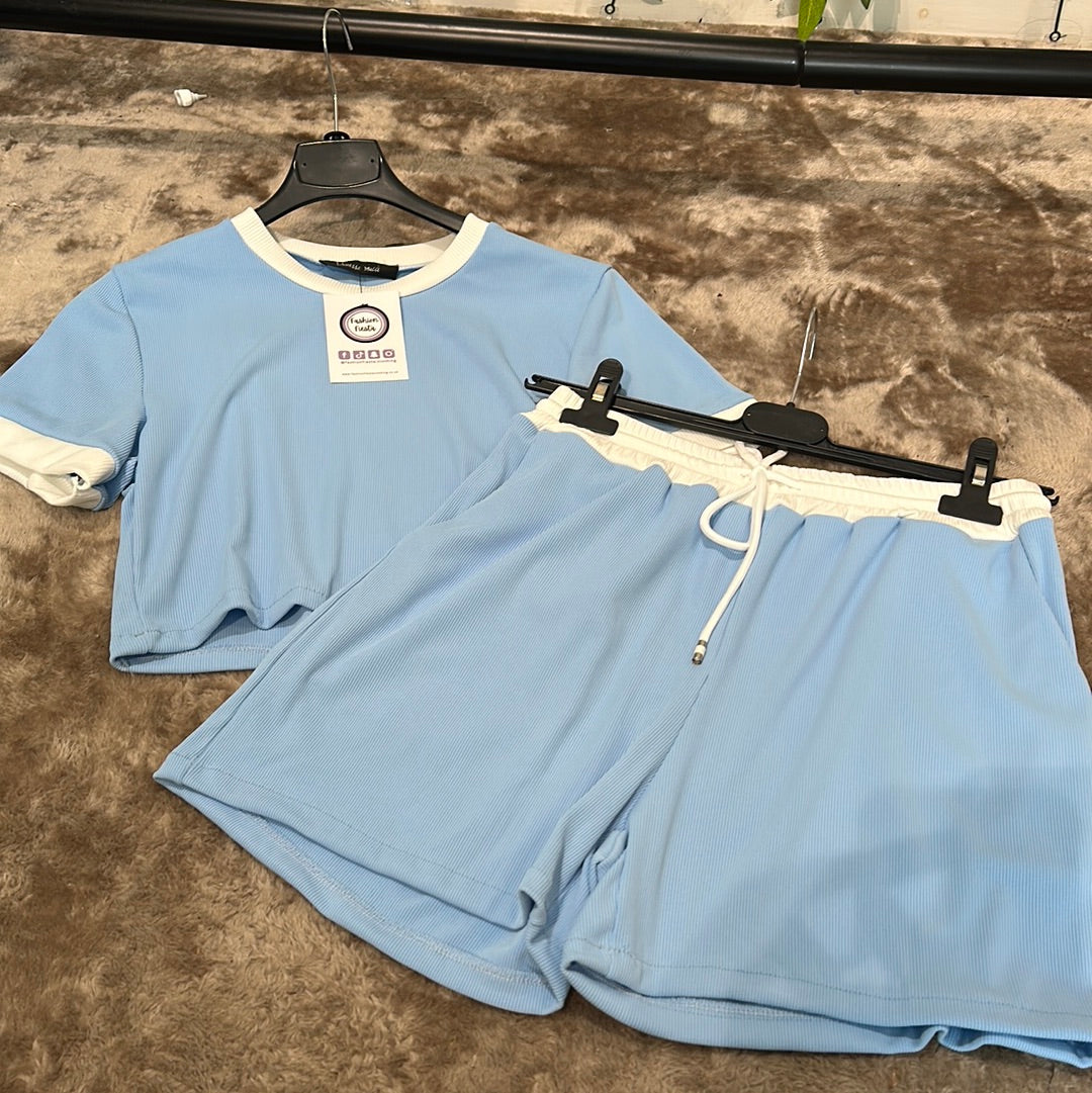 1681 - Ribbed Short Set