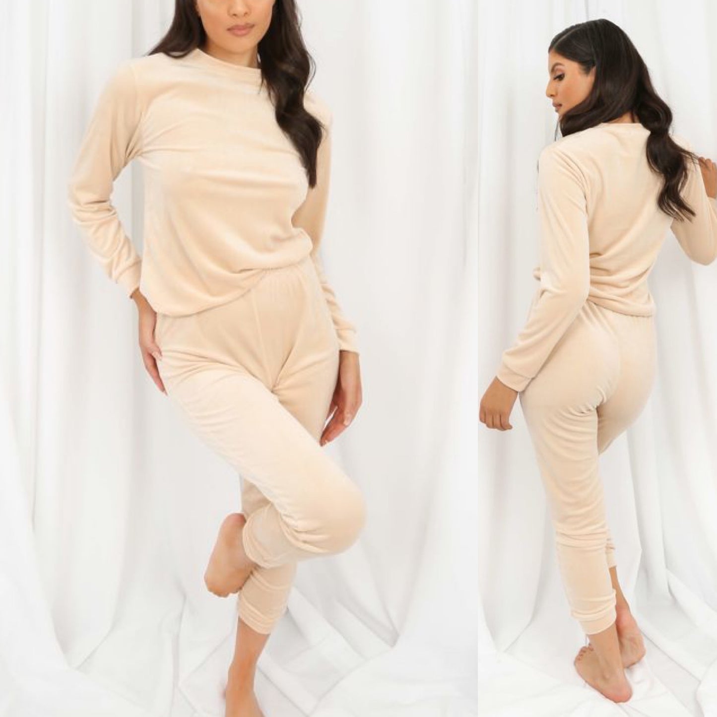 1752 - Nude Velvet Two Piece