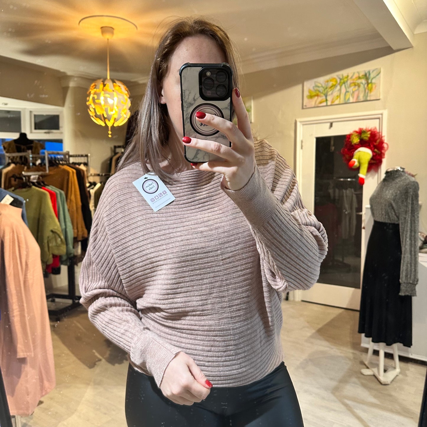 1484 - RIBBED BATWING SWEATER