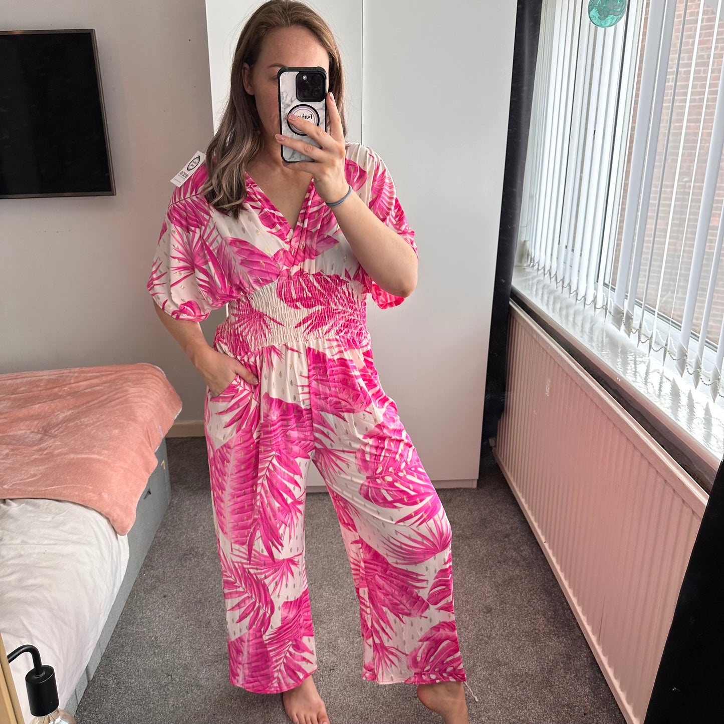 1608 - Leaf Pattern Magic Jumpsuit