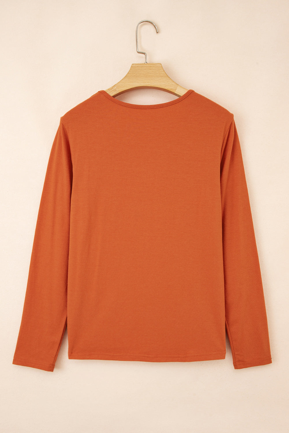 Black Asymmetric Seam Detail Solid Color Long Sleeve Top