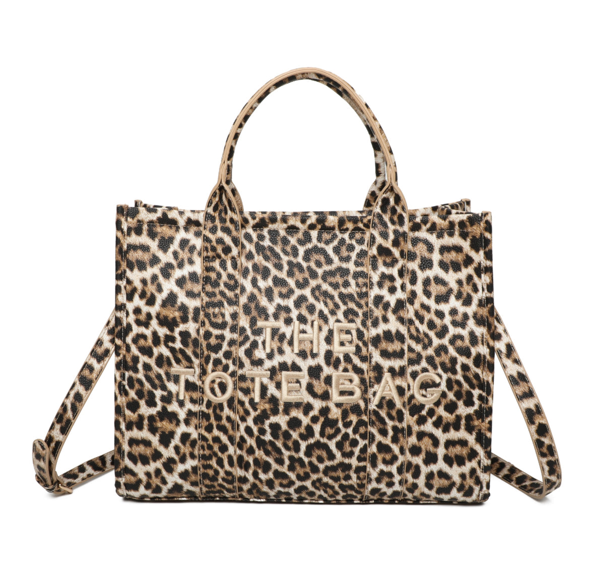 A124 - Leopard Print Large Tote Bag