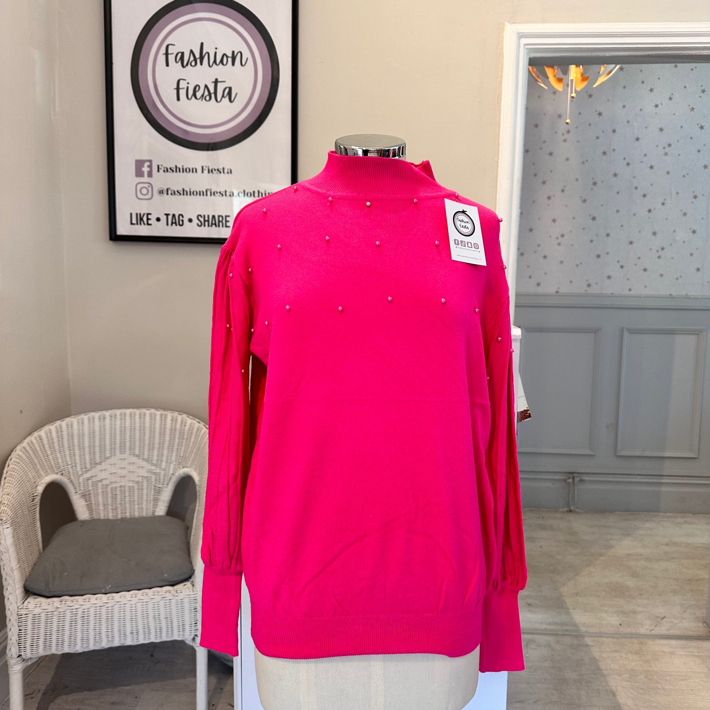 1490 - BALLOON SLEEVE PEARL JUMPER