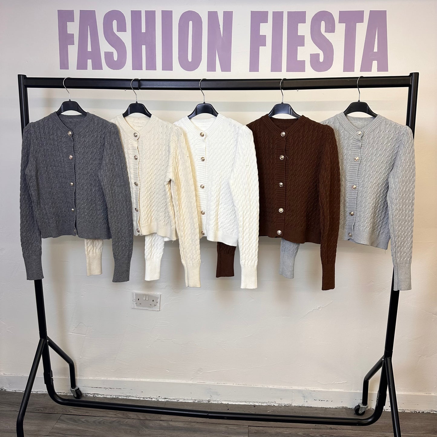 1853 - Long Sleeve Button Detail Cardigan