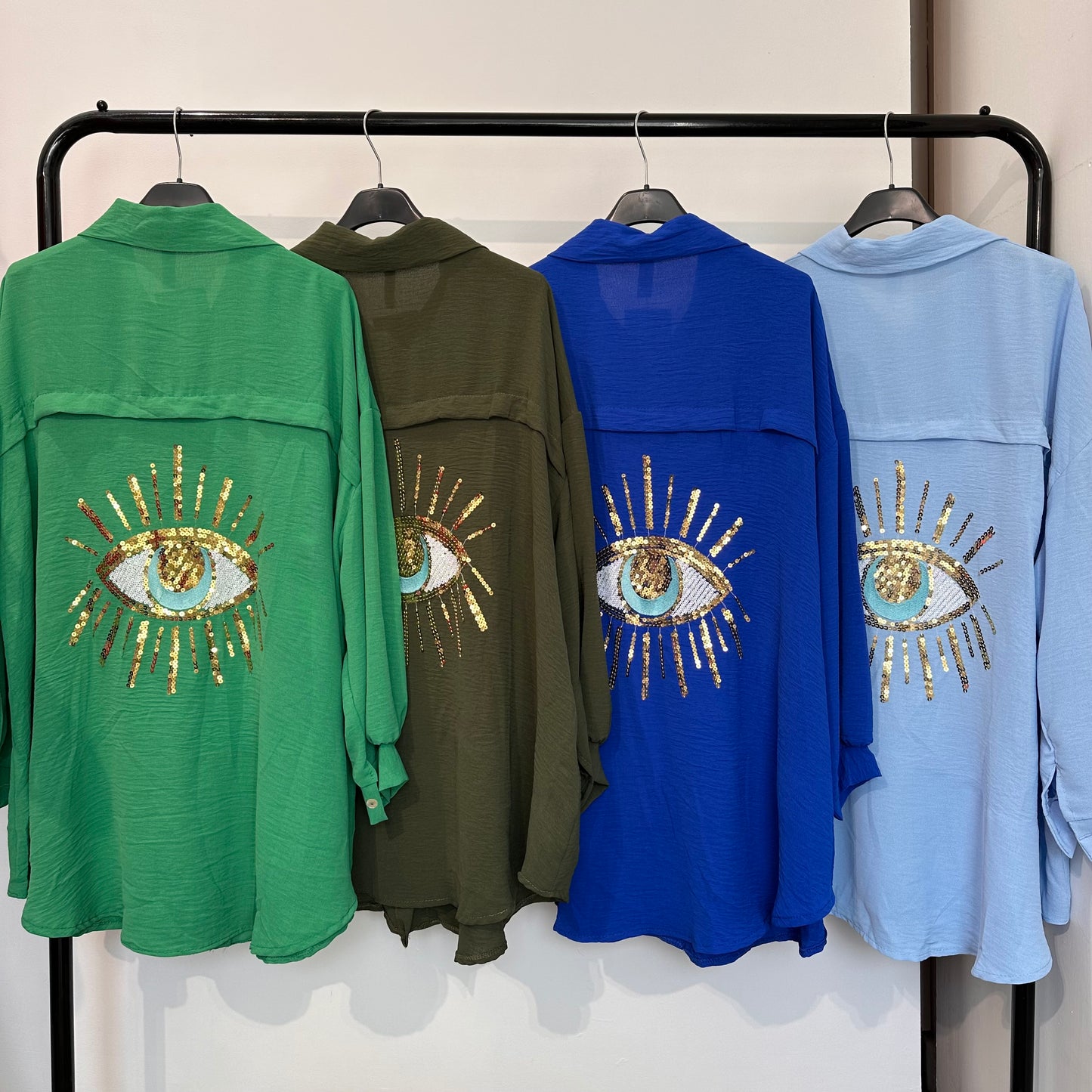 1599 - Oversized Sequin Eye Shirt