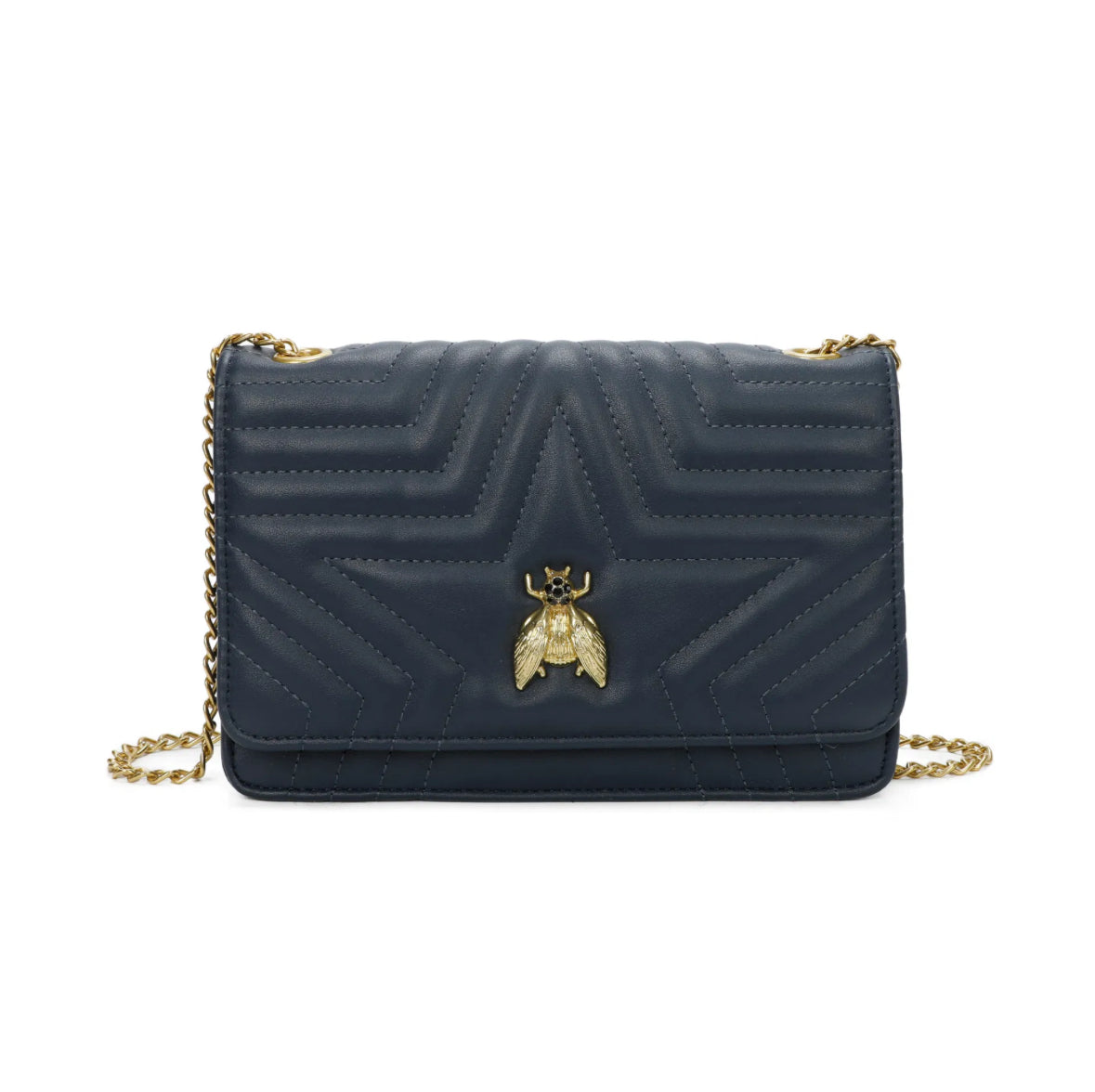 A071 - Bee Detail Star Quilted Bag