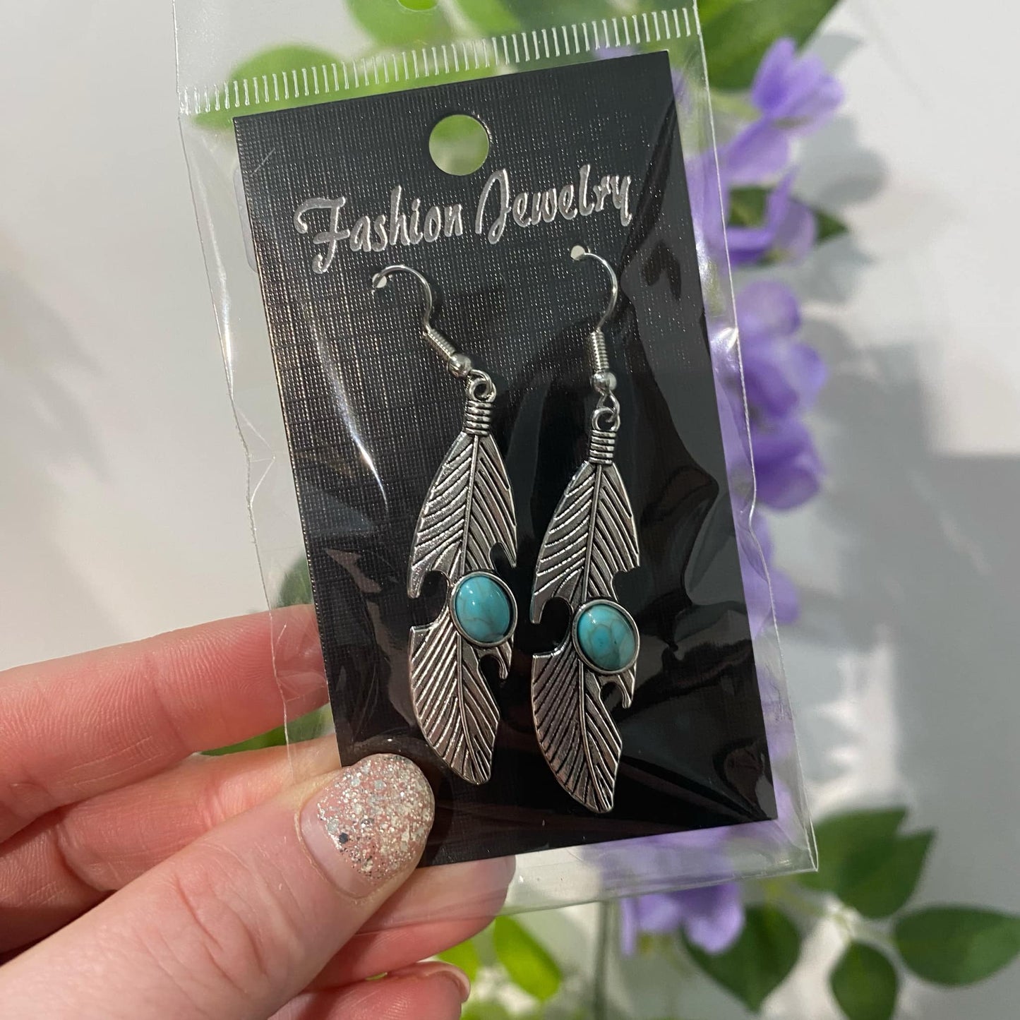 HOG - Leaf Turquoise Drop Earring