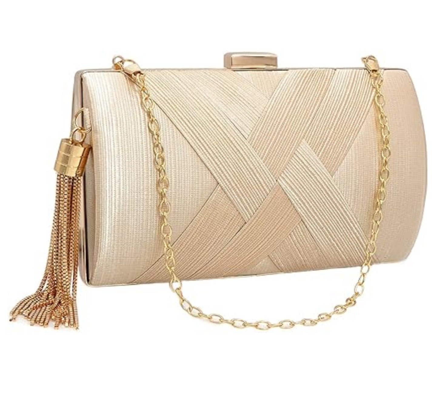 A136 - Gold Detail Clutch Bag
