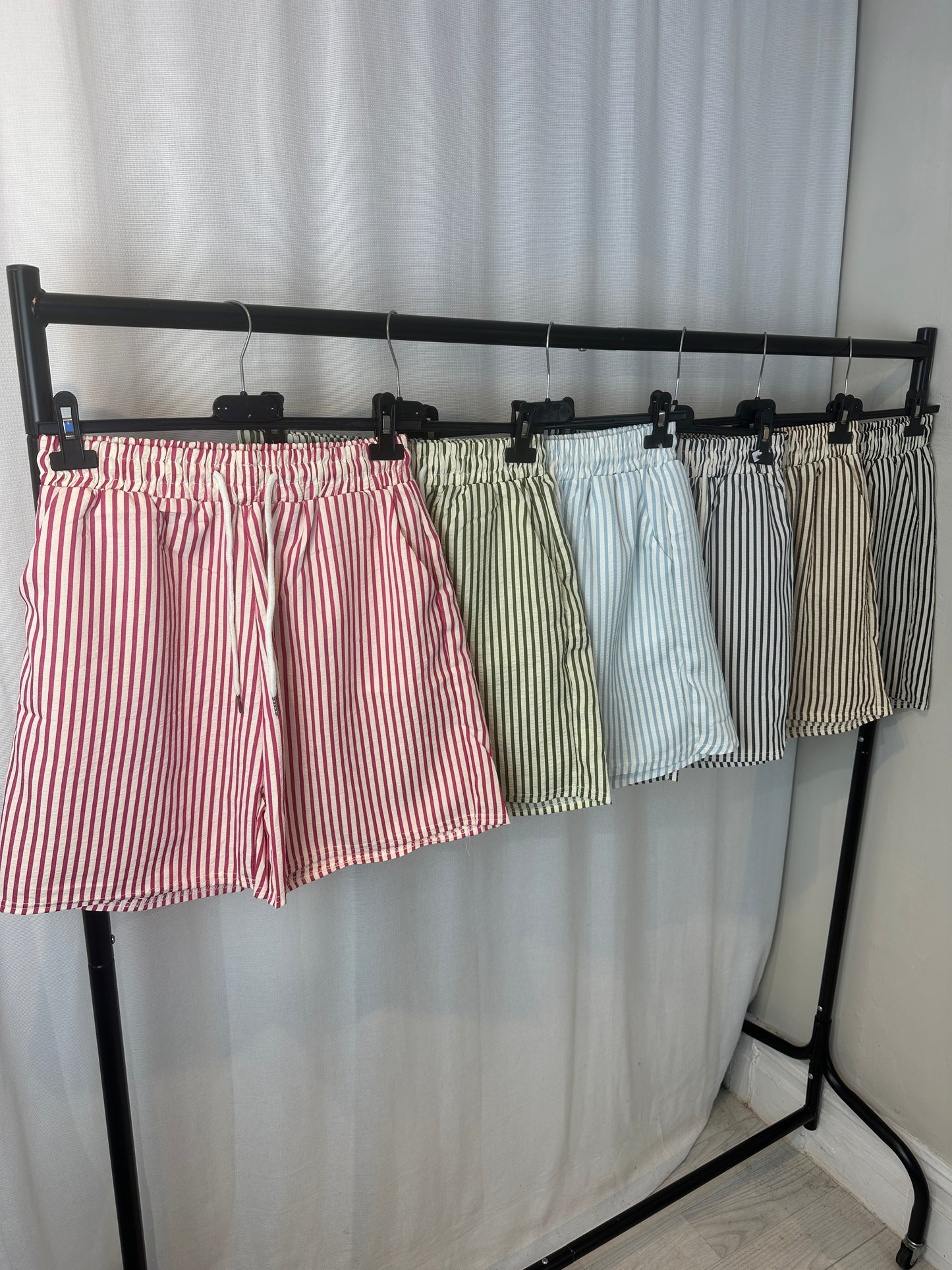 Striped Summer Relaxed-Fit Shorts