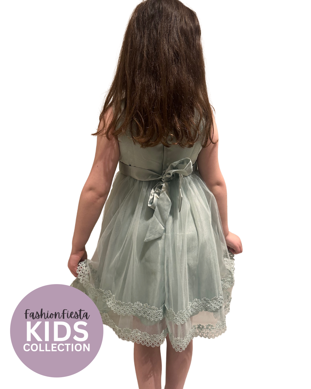 K1017 - Sequin, Floral, Lace Detail Dress