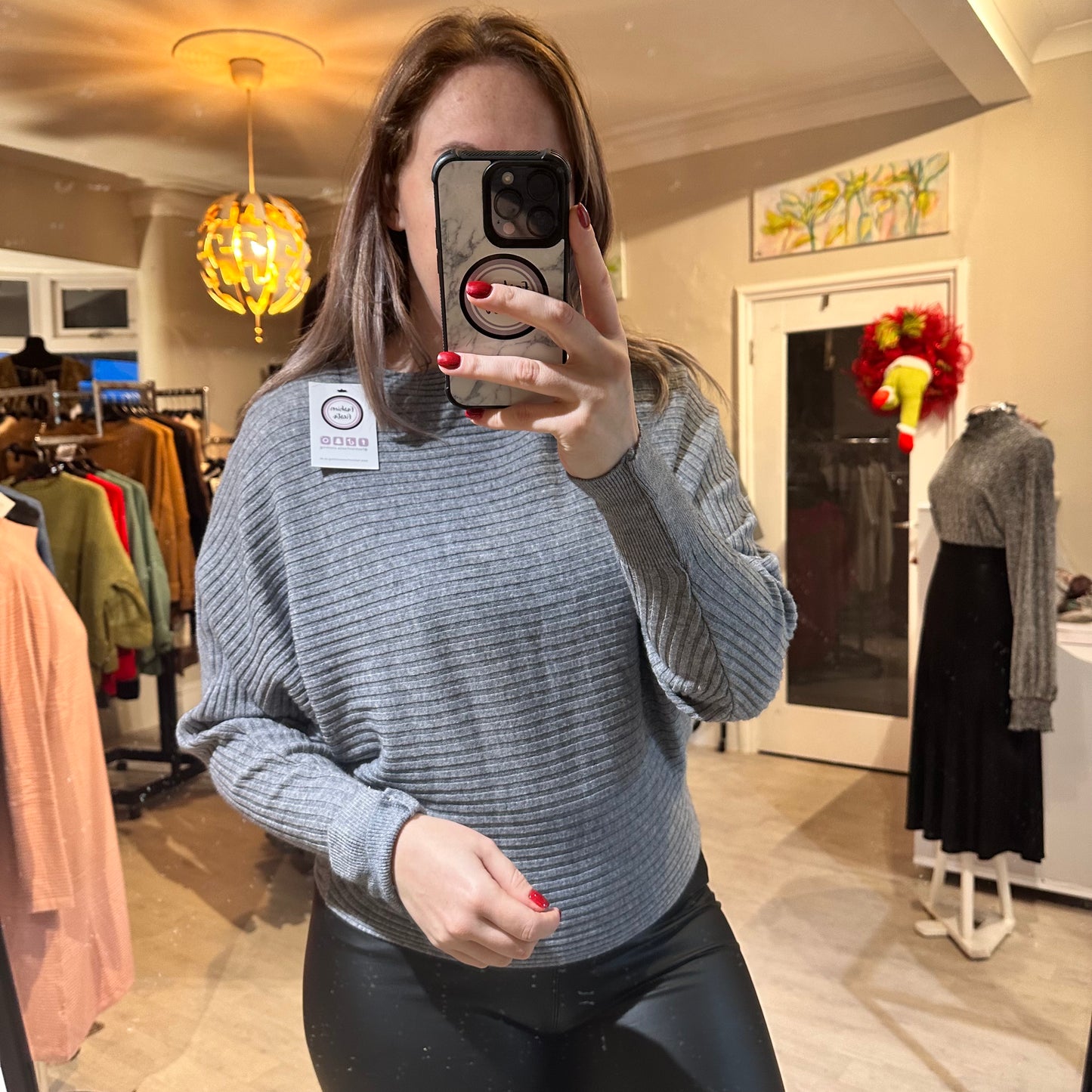 1484 - RIBBED BATWING SWEATER