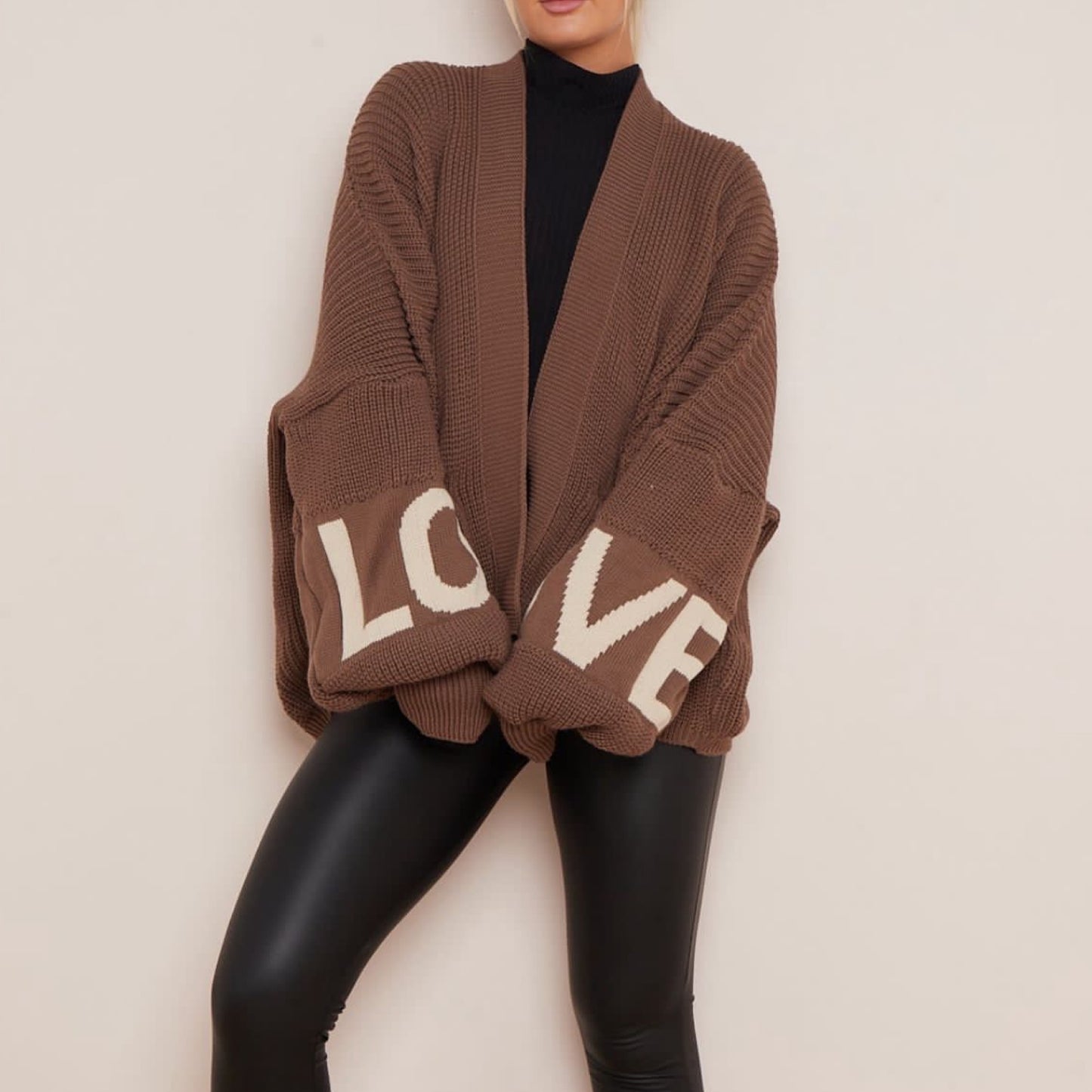 1428 - LOVE BUBBLE SLEEVE CARDIGAN