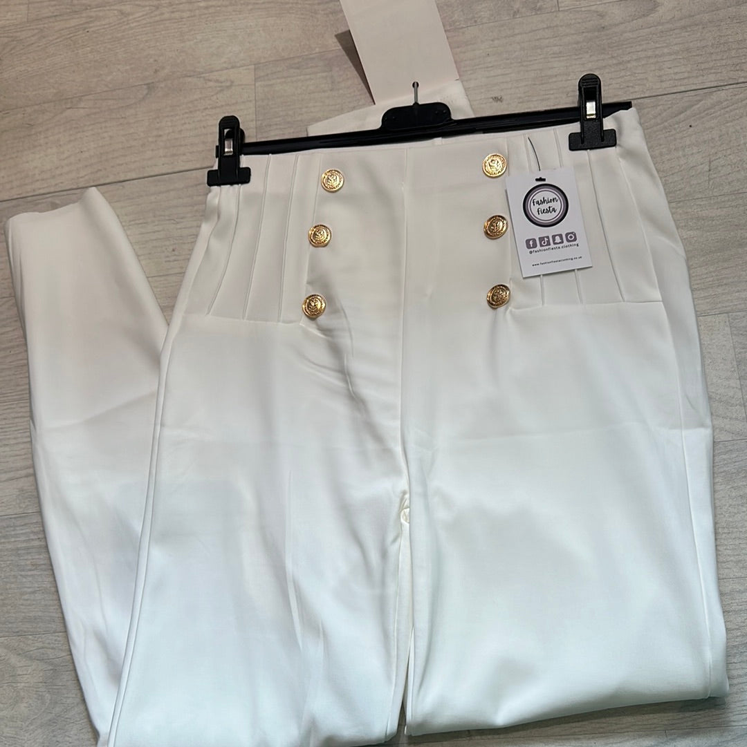 1600 - Gold Button Leggings