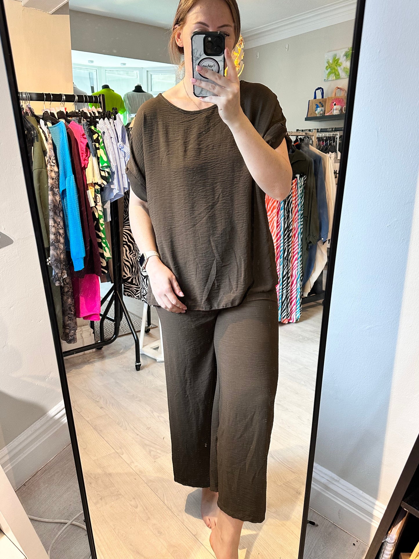 1340 - BUTTON SLEEVE LOUNGEWEAR SET (2 COLOURS)