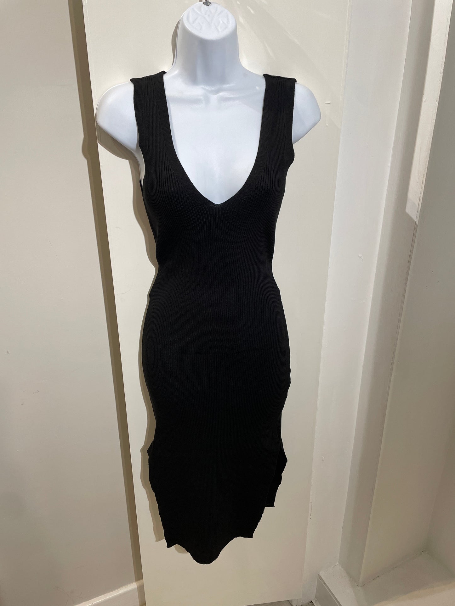 1028 - Ribbed Tie Waist Belted Dress (3 COLOURS)
