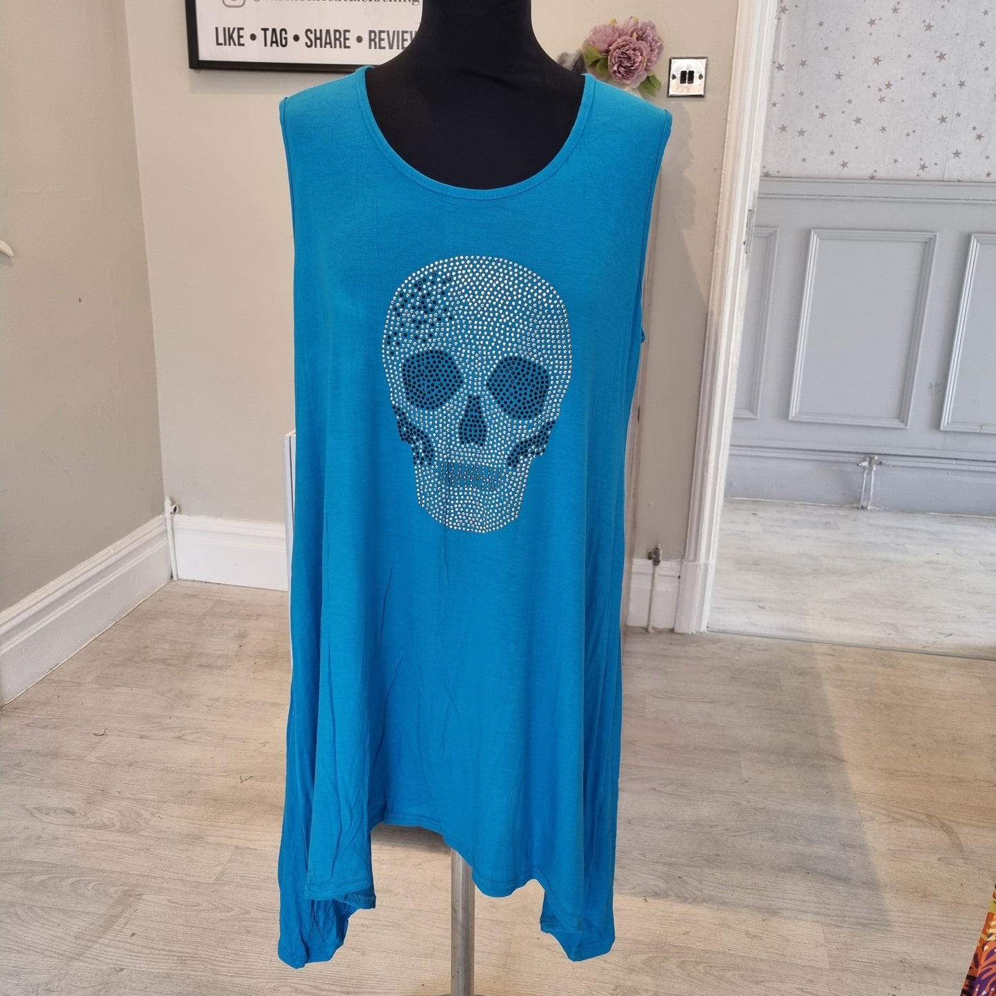 1261 - SKULL TOP (8 COLOURS)