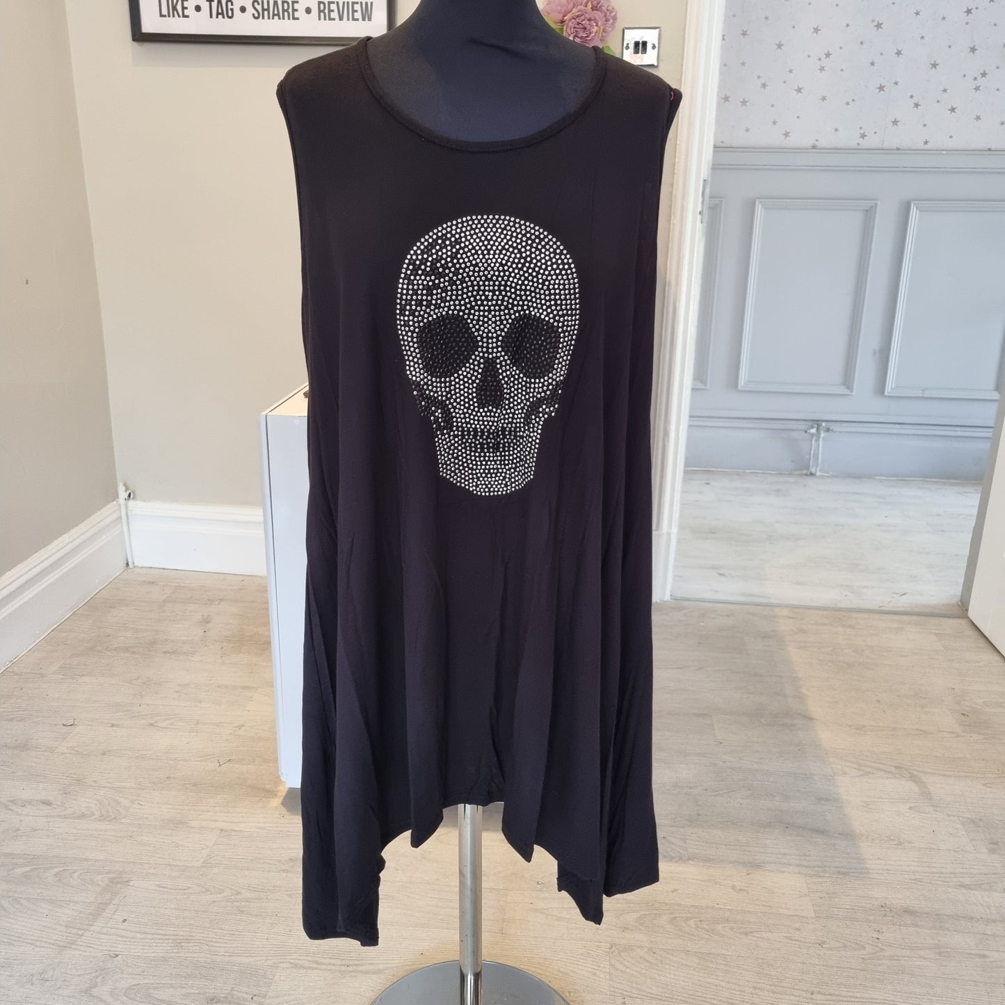 1261 - SKULL TOP (8 COLOURS)