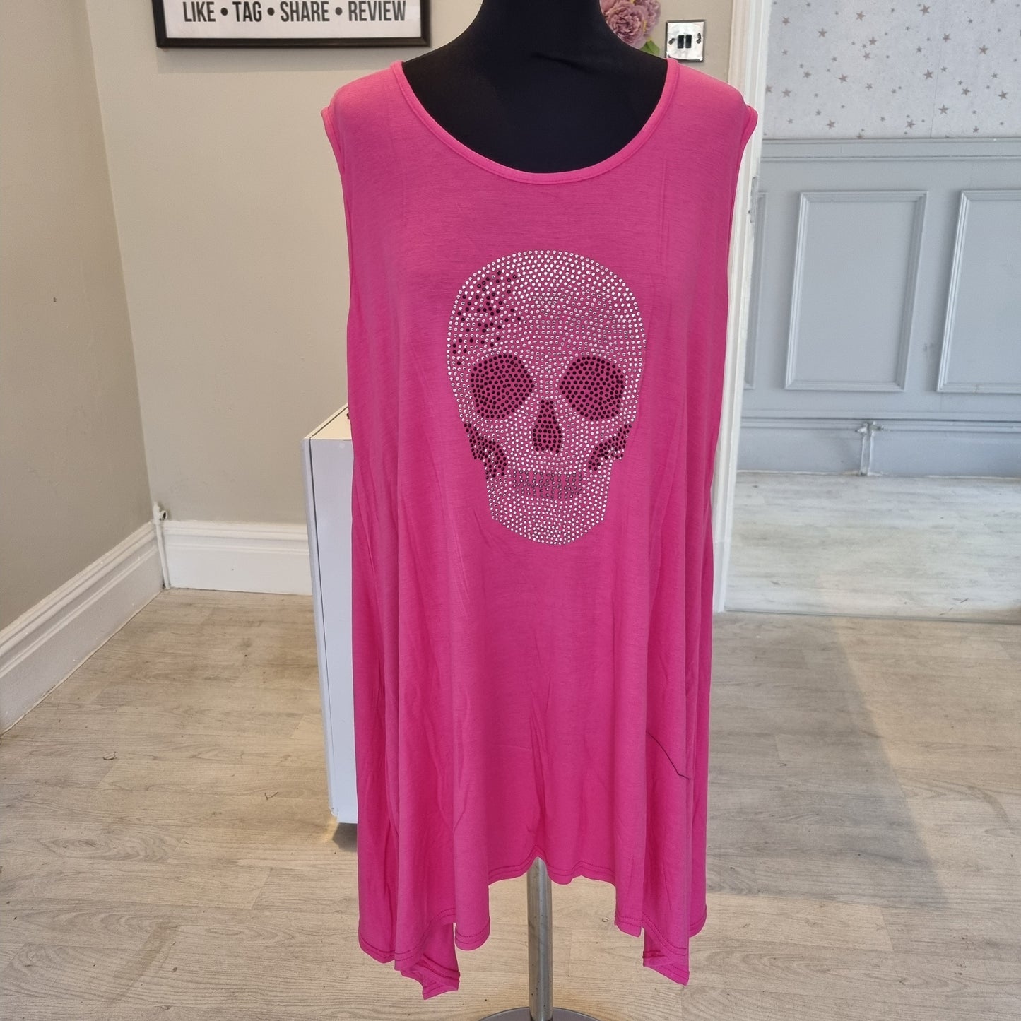 1261 - SKULL TOP (8 COLOURS)